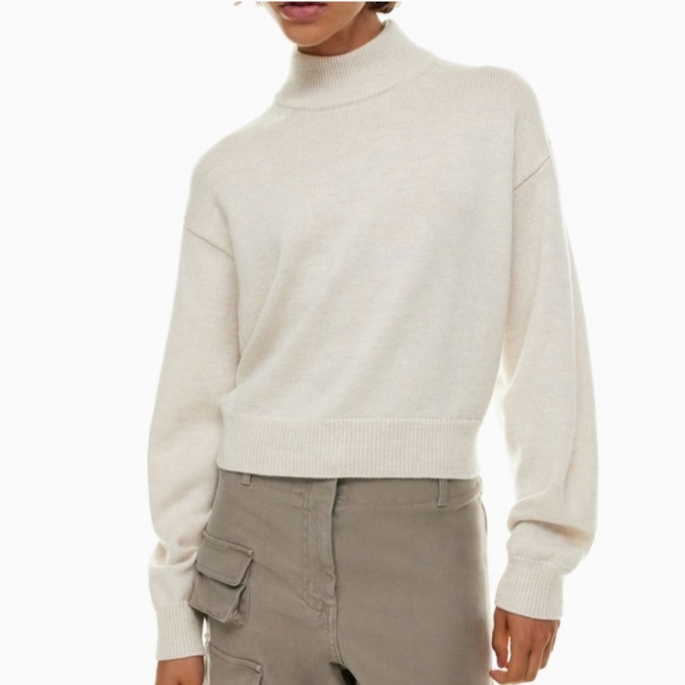 Aritzia Wilfred Free Harper Merino Wool Cropped Sweater